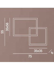 PERENZ: Cross big applique LED moderna 45w nera 3000k in offerta 2