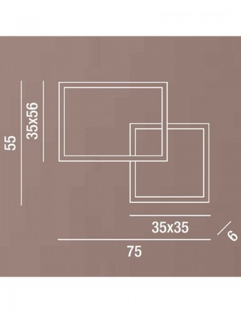 PERENZ: Cross big applique LED moderna 45w nera 3000k in offerta