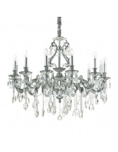 IDEAL LUX: Gioconda sp12 argento lampadario soggiorno classico a 12 luci 40w in offerta