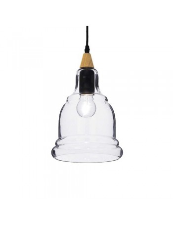 IDEAL LUX: Gretel sp1 lampadario classico in vetro con forma a campana 60w in offerta