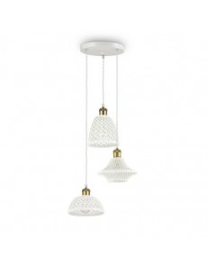 IDEAL LUX: Lugano sp3 lampadario classico da cucina in ceramica 60w in offerta