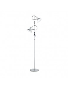 IDEAL LUX: Polly pt2 lampada da terra a 2 luci orientabili argento in offerta