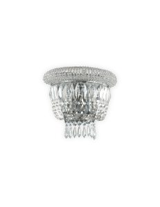 IDEAL LUX: Dubai ap2 cromo Applique 2 luci in cristallo in offerta