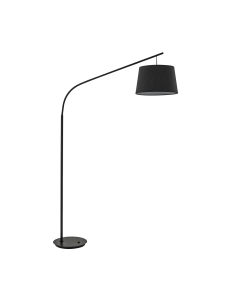 IDEAL LUX: Daddy piantana con paralume in tessuto nero in offerta 2