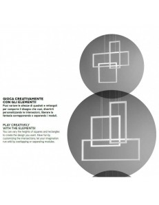 PERENZ: Cross big sospensione LED moderna 90w bianco 3000k in offerta