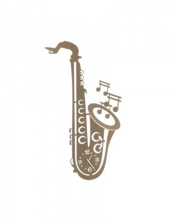 ARTI e MESTIERI: Sax orologio da parete bronzo sassofono musica 80cm in offerta