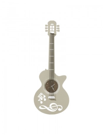 ARTI e MESTIERI: Chitarra orologio da parete avorio bronzo musica 82cm in offerta