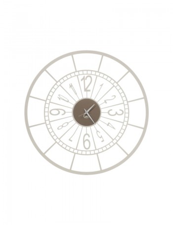 ARTI e MESTIERI: Volano piccolo orologio da parete avorio bronzo design moderno 50cm in offerta