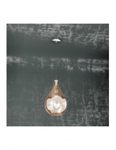 TOP LIGHT: Drop sospensione moderna in vetro rame 22cm in offerta