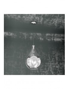 TOP LIGHT: Drop sospensione moderna in vetro cromo 26cm in offerta