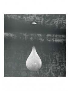 TOP LIGHT: Drop sospensione moderna in vetro granigliato 26cm in offerta