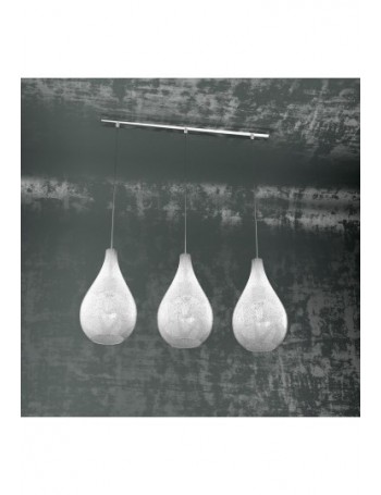 TOP LIGHT: Drop sospensione lineare 3 luci graniglia 67cm in offerta