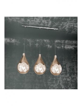 TOP LIGHT: Drop sospensione lineare 3 luci rame 67cm in offerta