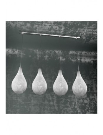 TOP LIGHT: Drop sospensione lineare 4 luci graniglia 86cm in offerta