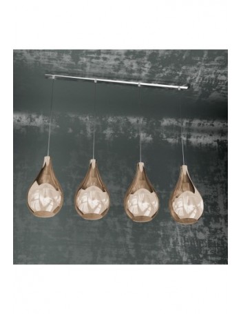 TOP LIGHT: Drop sospensione lineare 4 luci rame 86cm in offerta