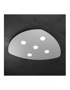 TOP LIGHT: Shape plafoniera design LED 5 luci grigio gx53 85cm in offerta