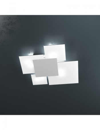 TOP LIGHT: Upgrade media plafoniera vetro decoro grigio 67x71cm in offerta
