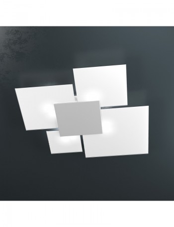 TOP LIGHT: Upgrade big plafoniera vetro decoro grigio 86x91cm in offerta