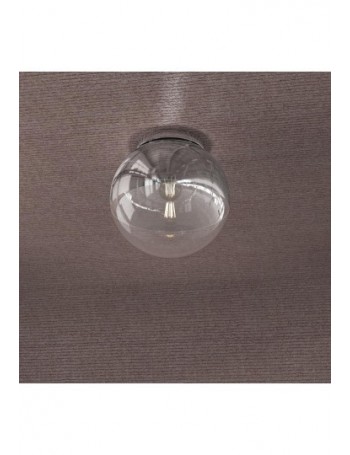 TOP LIGHT: Target plafoniera sfera cromo e trasparente 25cm in offerta
