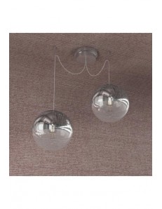 TOP LIGHT: Target sospensione 2 sfere cromo e trasparente 20cm in offerta