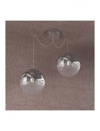 TOP LIGHT: Target sospensione 2 sfere cromo e trasparente 20cm in offerta