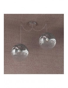 TOP LIGHT: Target sospensione 2 sfere cromo e trasparente 25cm in offerta