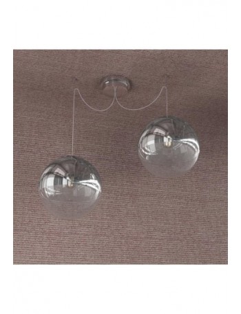 TOP LIGHT: Target sospensione 2 sfere cromo e trasparente 25cm in offerta