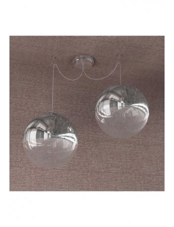 TOP LIGHT: Target sospensione 2 sfere cromo e trasparente 30cm in offerta
