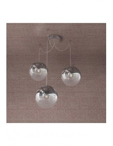 TOP LIGHT: Target sospensione 3 sfere cromo e trasparente 20cm in offerta
