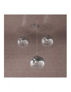 TOP LIGHT: Target sospensione 3 sfere cromo e trasparente 25cm in offerta
