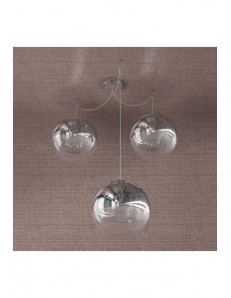 TOP LIGHT: Target sospensione 3 sfere cromo e trasparente 30cm in offerta
