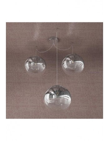 TOP LIGHT: Target sospensione 3 sfere cromo e trasparente 30cm in offerta