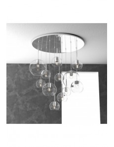 TOP LIGHT: Future sospensione 12 luci vetri trasparenti in offerta