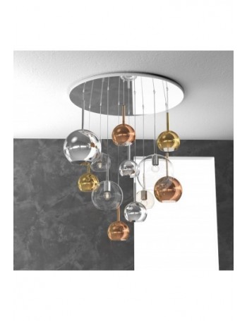 TOP LIGHT: Future sospensione 12 luci vetri multicolor in offerta