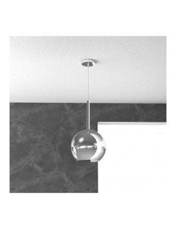 TOP LIGHT: Future sospensione boccia vetro Future cromo 20cm in offerta