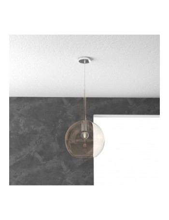 TOP LIGHT: Future sospensione boccia vetro ambra 25cm in offerta
