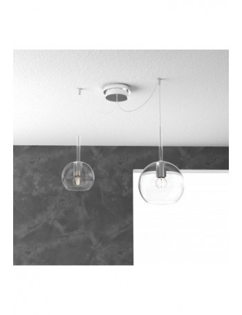 TOP LIGHT: Future sospensione 2 luci vetro trasparente in offerta