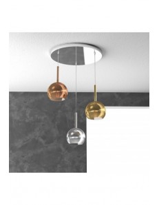 TOP LIGHT: Future sospensione 3 luci tonda multicolor in offerta