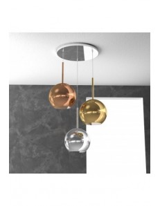 TOP LIGHT: Future sospensione 3 luci vetri multicolor in offerta
