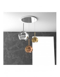 TOP LIGHT: Future sospensione 3 luci vetri multicolor in offerta