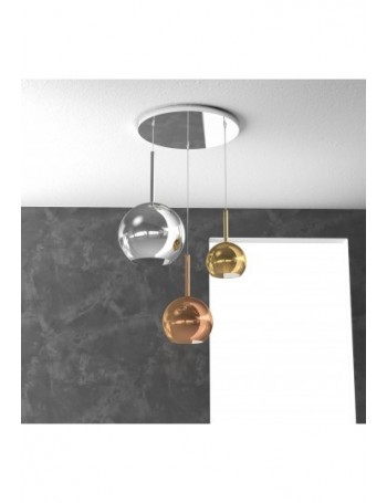 TOP LIGHT: Future sospensione 3 luci vetri multicolor in offerta