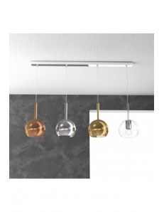 TOP LIGHT: Future sospensione 4 luci vetri multicolor in offerta