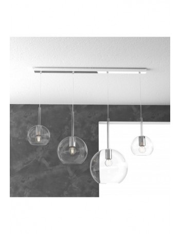 TOP LIGHT: Future sospensione 4 luci vetri trasparenti in offerta