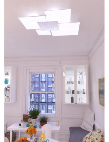 TOP LIGHT: Upgrade big plafoniera vetro decoro bianco 86x91cm in offerta TOP LIGHT: Upgrade big plafoniera vetro decoro bianco 86x91cm in offerta