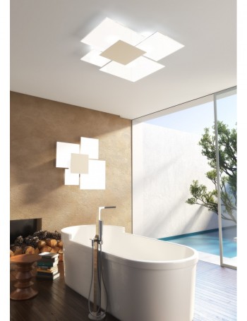 TOP LIGHT: Upgrade media plafoniera vetro decoro foglia argento 67x71cm in offerta TOP LIGHT: Upgrade media plafoniera vetro decoro foglia argento 67x71cm in offerta