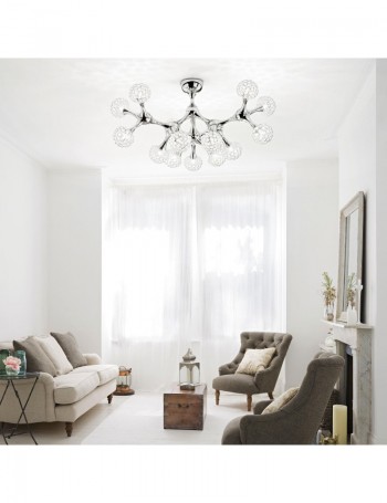 IDEAL LUX: Nodi Crystal PL15 plafoniera 15 luci con cristalli in offerta
