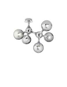IDEAL LUX: Nodi PL5 plafoniera 5 luci con sfere cromo in offerta