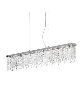 IDEAL LUX: Giada Clear SP7 sospensione elegante rettangolare cristalli pendenti in offerta