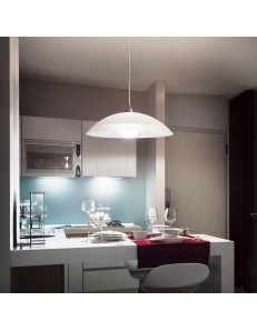 IDEAL LUX: Lana SP1 sospensione in vetro Ø50 cucina bianca in offerta 2