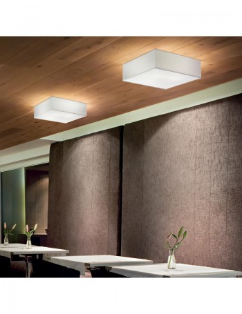 IDEAL LUX: Ritz PL4 plafoniera quadrata bianca 60x60 cm in offerta
